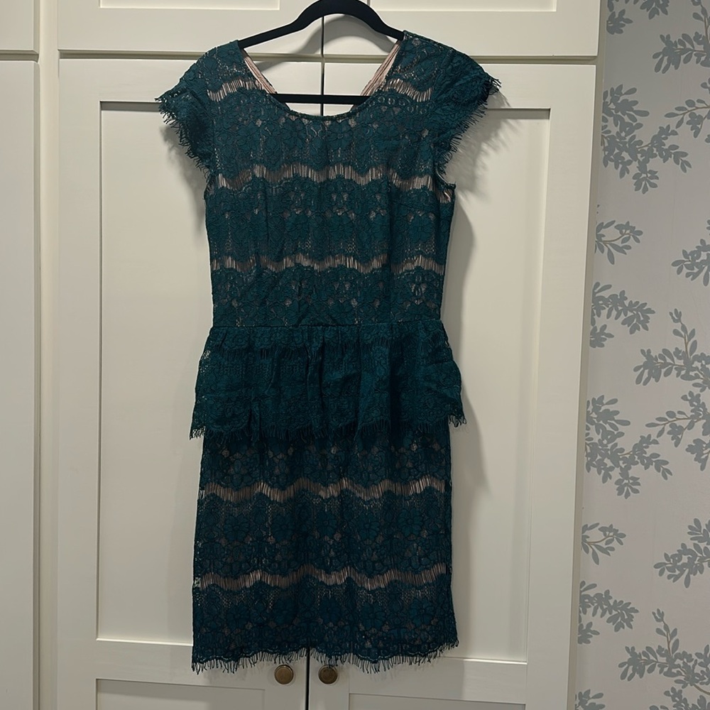 Maeve Teal Lace Dress